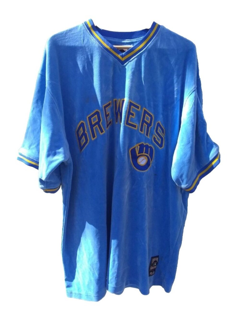 Majestic Cooperstown Collection Milwaukee Brewers Men's X-Large Plush Jersey VTG